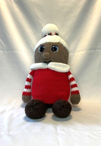 Custom Knit Mrs. Claus Plush - 18" Handmade Christmas Plushie